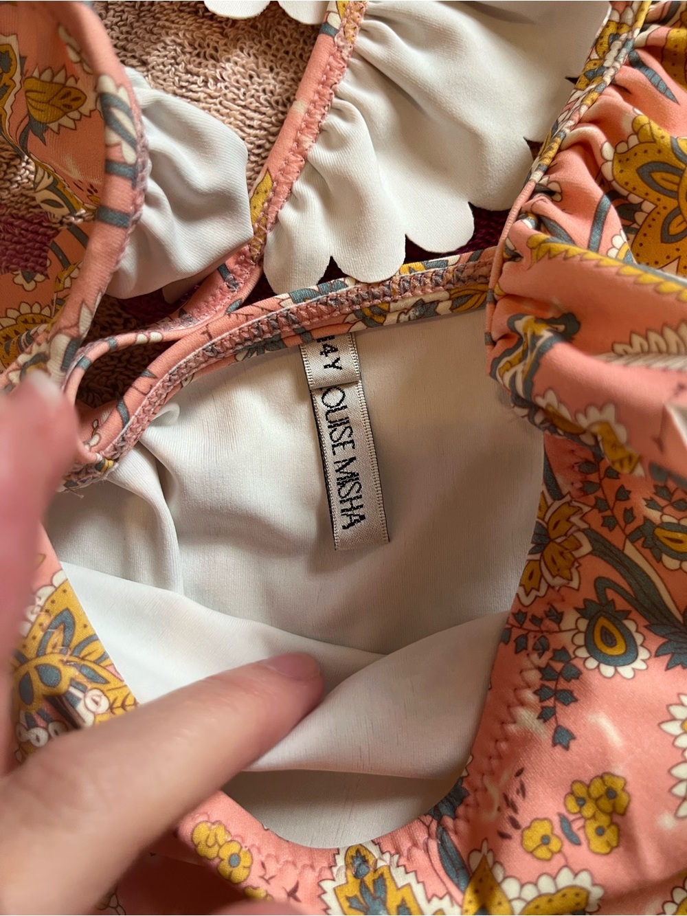 Like New Louise Misha Paris Tamarias Yoga Top & Duania Leggings in Pink Riviera - Picture 4 of 14